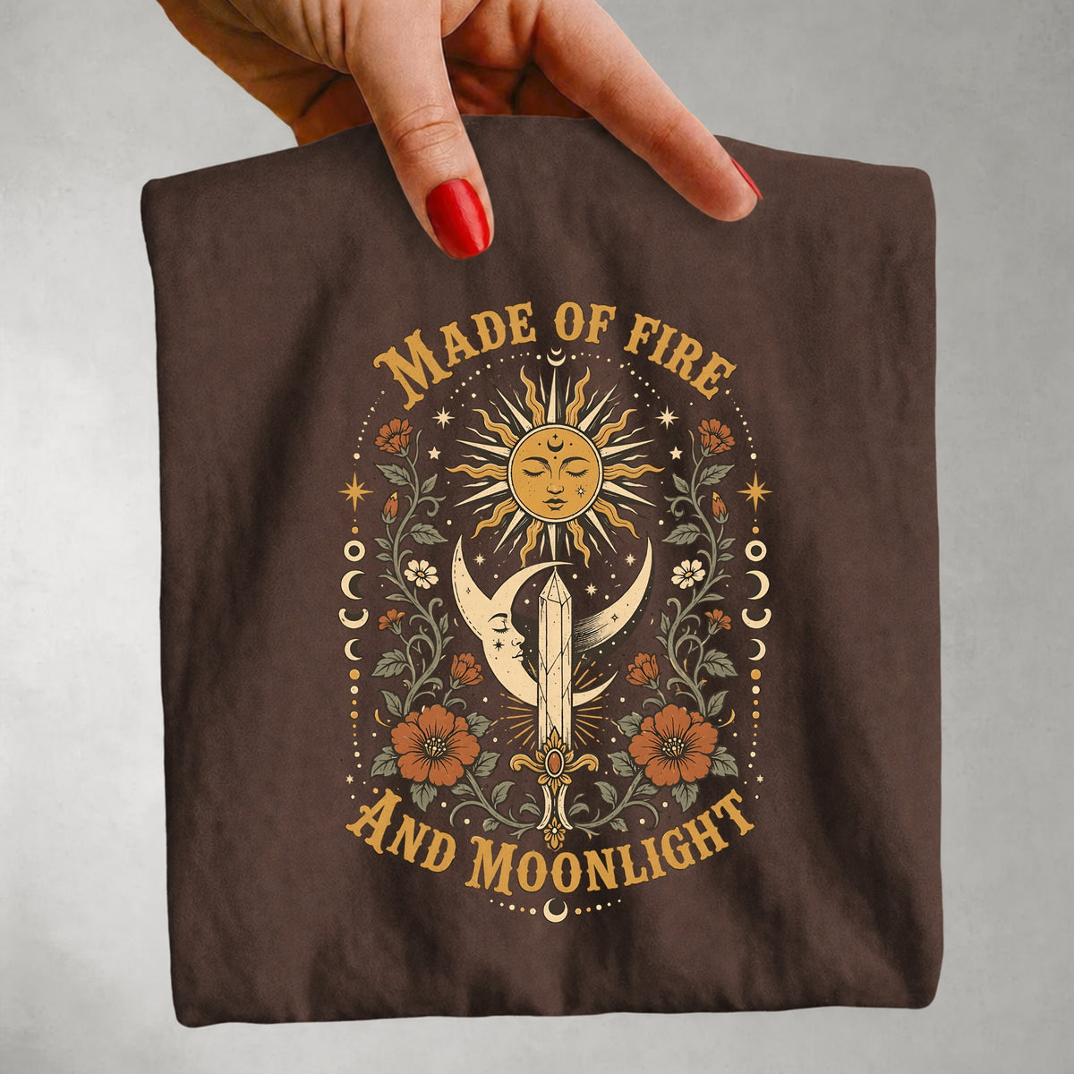 Made of Fire and Moonlight - Sun & Moon Crystal T-Shirt