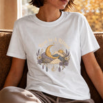Rest Is a Ritual - Crescent Moon Floral Celestial T-Shirt