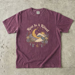 Rest Is a Ritual - Crescent Moon Floral Celestial T-Shirt