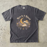 Rest Is a Ritual - Crescent Moon Floral Celestial T-Shirt