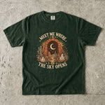 Meet Me Where the Sky Opens Tee - Desert Moon Celestial Graphic T-Shirt