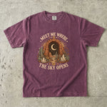 Meet Me Where the Sky Opens Tee - Desert Moon Celestial Graphic T-Shirt