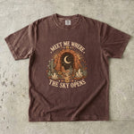 Meet Me Where the Sky Opens Tee - Desert Moon Celestial Graphic T-Shirt