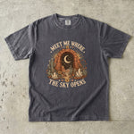 Meet Me Where the Sky Opens Tee - Desert Moon Celestial Graphic T-Shirt