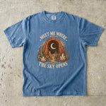 Meet Me Where the Sky Opens Tee - Desert Moon Celestial Graphic T-Shirt
