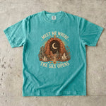 Meet Me Where the Sky Opens Tee - Desert Moon Celestial Graphic T-Shirt