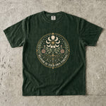 Bloom in Your Own Timing - Moon Phase Botanical Spiritual T-Shirt
