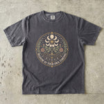 Bloom in Your Own Timing - Moon Phase Botanical Spiritual T-Shirt