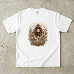 See the Light You Carry - Moon Mirror Crystal Floral T-Shirt