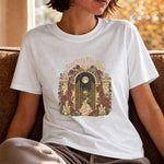 Step Into the Signs - Moonlit Garden Gate Celestial T-Shirt