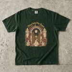 Step Into the Signs - Moonlit Garden Gate Celestial T-Shirt