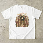 Step Into the Signs - Moonlit Garden Gate Celestial T-Shirt