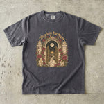 Step Into the Signs - Moonlit Garden Gate Celestial T-Shirt