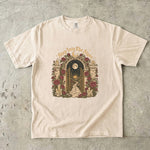 Step Into the Signs - Moonlit Garden Gate Celestial T-Shirt