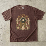 Step Into the Signs - Moonlit Garden Gate Celestial T-Shirt