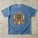 Step Into the Signs - Moonlit Garden Gate Celestial T-Shirt