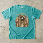 Step Into the Signs - Moonlit Garden Gate Celestial T-Shirt