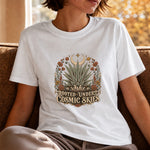 Rooted Under Cosmic Skies - Desert Agave Celestial T-Shirt