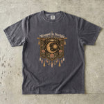 Wrapped in Starlight - Celestial Moon Tapestry T-Shirt