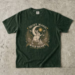 Quiet Magic Wild Heart - Forest Rabbit Celestial T-Shirt