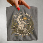 Quiet Magic Wild Heart - Forest Rabbit Celestial T-Shirt