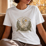 Quiet Magic Wild Heart - Forest Rabbit Celestial T-Shirt