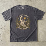 Quiet Magic Wild Heart - Forest Rabbit Celestial T-Shirt