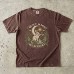 Quiet Magic Wild Heart - Forest Rabbit Celestial T-Shirt