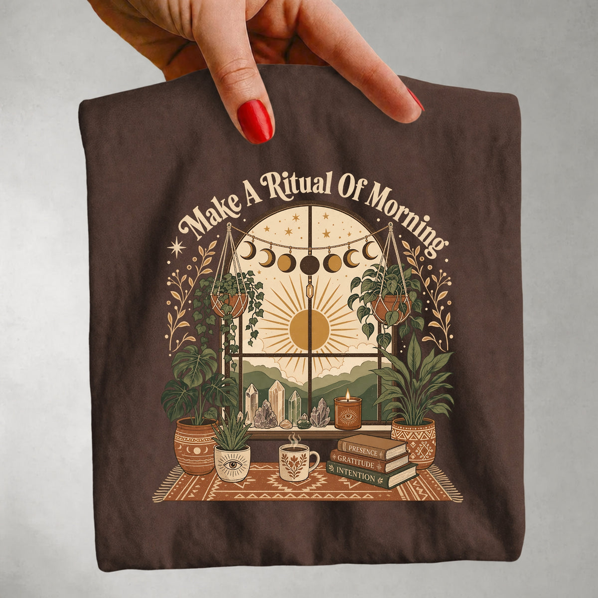 Make a Ritual of Morning - Sunroom Crystal Plant T-Shirt