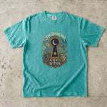 The Door Was Always Within - Moon Keyhole Crystal Floral T-Shirt