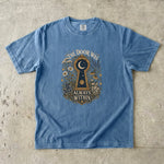 The Door Was Always Within - Moon Keyhole Crystal Floral T-Shirt