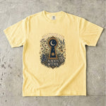 The Door Was Always Within - Moon Keyhole Crystal Floral T-Shirt
