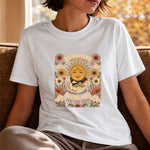 Sunshine for the Soul, Moonlight for the Mind - Sun & Moon Celestial Floral T-Shirt