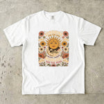 Sunshine for the Soul, Moonlight for the Mind - Sun & Moon Celestial Floral T-Shirt
