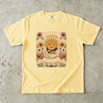 Sunshine for the Soul, Moonlight for the Mind - Sun & Moon Celestial Floral T-Shirt