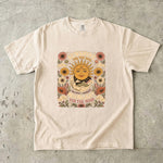 Sunshine for the Soul, Moonlight for the Mind - Sun & Moon Celestial Floral T-Shirt