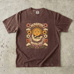 Sunshine for the Soul, Moonlight for the Mind - Sun & Moon Celestial Floral T-Shirt