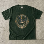 Messages Come in Quiet Wings - Swallow Moon Celestial T-Shirt