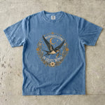 Messages Come in Quiet Wings - Swallow Moon Celestial T-Shirt