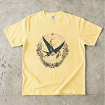 Messages Come in Quiet Wings - Swallow Moon Celestial T-Shirt