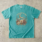 Bloom With the Moon - Floral Crescent Moon & Crystal T-Shirt