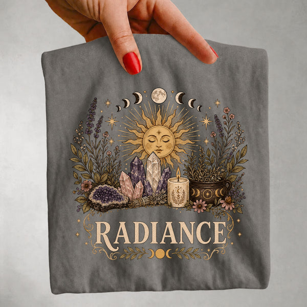 Radiance - Sun Moon Crystal & Botanical T-Shirt