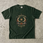 Rooted in the Earth - Crescent Moon Crystal & Floral T-Shirt