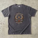 Rooted in the Earth - Crescent Moon Crystal & Floral T-Shirt