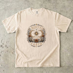 Rooted in the Earth - Crescent Moon Crystal & Floral T-Shirt