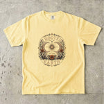 Rooted in the Earth - Crescent Moon Crystal & Floral T-Shirt