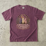 Crystals, Candles, Clarity - Moon Phase Crystal T-Shirt
