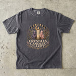 Crystals, Candles, Clarity - Moon Phase Crystal T-Shirt