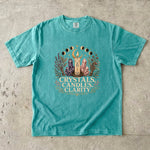 Crystals, Candles, Clarity - Moon Phase Crystal T-Shirt