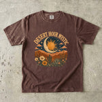 Desert Hour Mystic - Desert Sun & Moon Botanical T-Shirt